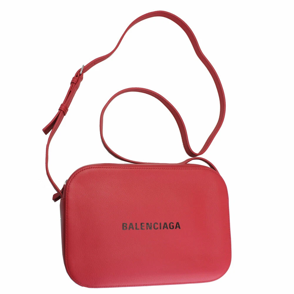 BRAND NEW BALENCIAGA EVERYDAY RED LEATHER CROSSBODY SHOULDER BAG 552370 |  eBay