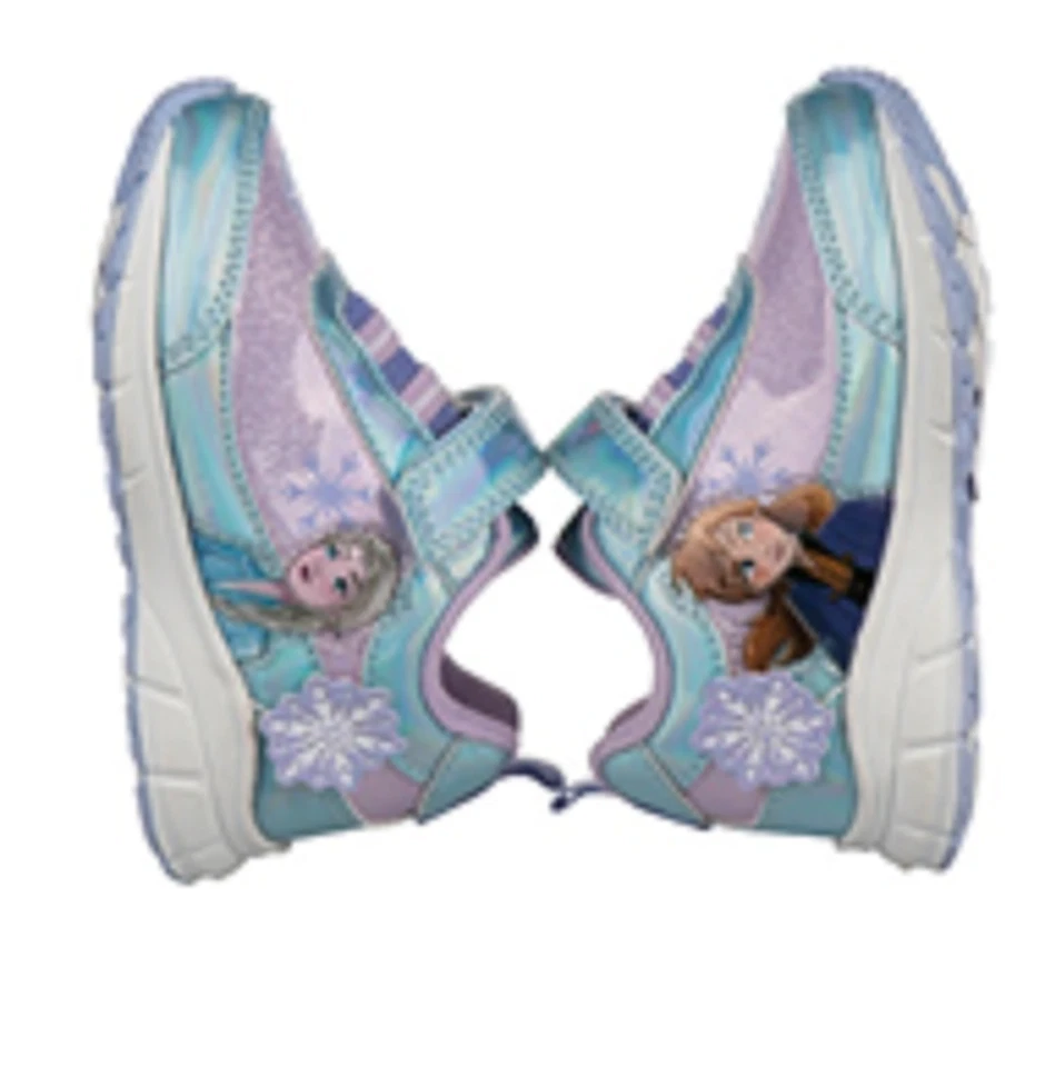 Disney Frozen Anna & Elsa Niñas Iluminadas Zapatillas Zapato, Talla: 7,8, 9,10,11,12 Foto 3 de 4