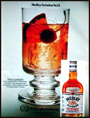 Medley Bourbon Whiskey, originale Werbung aus 1976