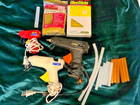 Lot of 3 different size glue guns, with 3 dif. size glue - one size for each gun