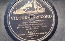 Five Famous Comedians 78rpm Single 10-inch Victor Records #52000 Laughs You Have