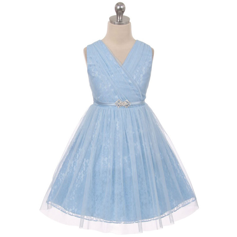 BLUE Size 4 Recital Wedding Formal Party Birthday Flower Girl Dress | eBay