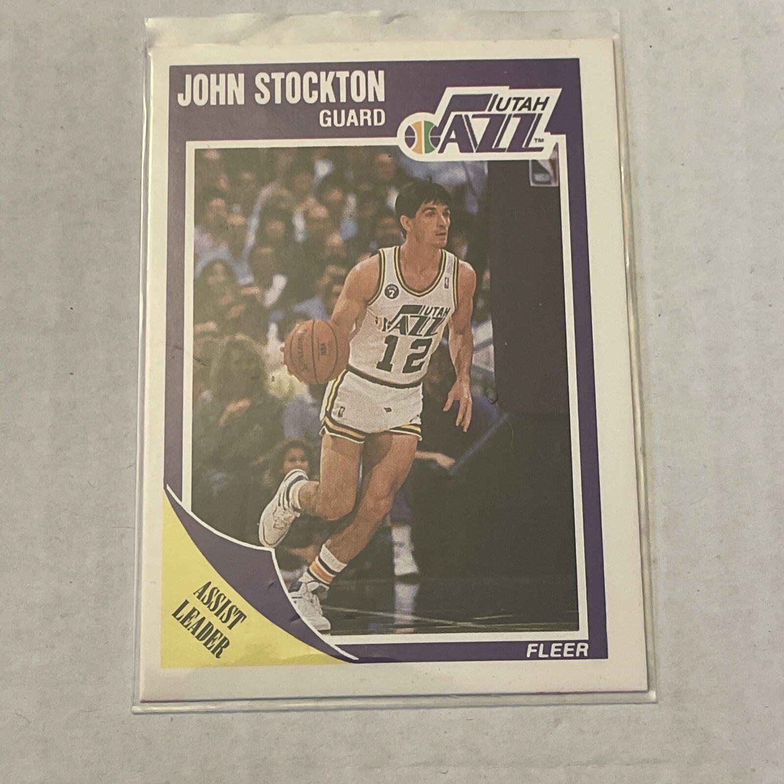 JOHN STOCKTON 198990 Fleer Assist Leader Jazz eBay