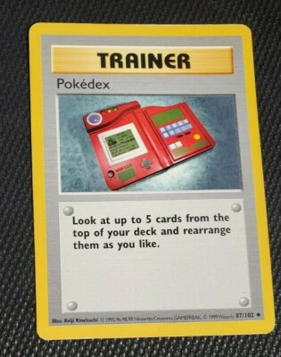 Pokemon Shadowless Pokedex 87/102 Base Set Unlimited - Non-Holo | eBay