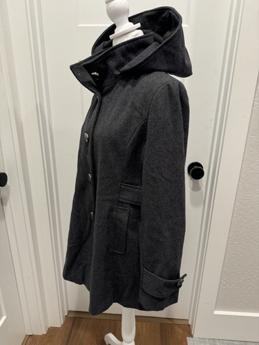 Kenneth Cole New York Women’s Charcoal Wool Blend Pea coat. Size 16p - Picture 2 of 11