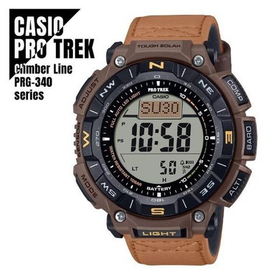 Casio Pro Trek PRG-340L-5JF Climber Digital Solar Watch Brown From Japan