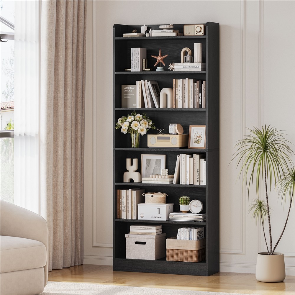 6/7-layer Open Shelf Bookshelf Simple Tall Bookcase for Office, Living Room
