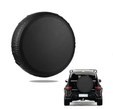 15" Heavy Duty Vinyl Spare Tire Cover - Made in USA - Fade Proof, Drain Slit