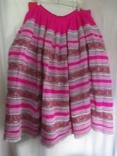 Vintage Seminole/Miccosukee Native American Handmade Skirt Tribal Art Ribbon RR