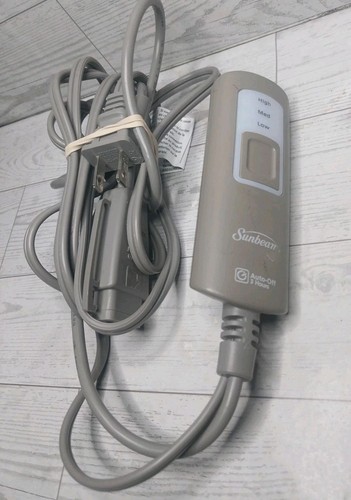 Sunbeam Electric T85B Auto Off Heated Throw Blanket Controller Power Cord D