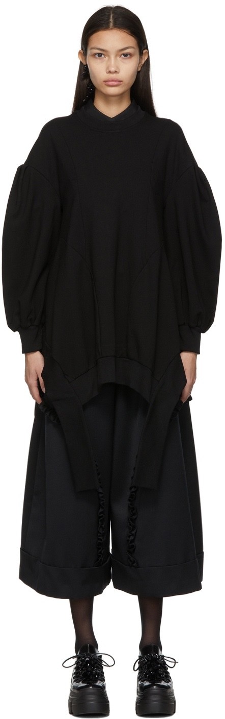 Simone Rocha Black Button Back Sweatshirt, size L… - image 9