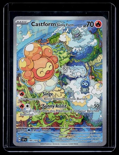 Pokemon Surging Sparks Castform Sunny Form Illustration Rare 195/191