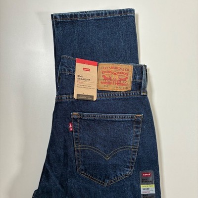 NEW Levi's 514 Straight Jeans 32x30 Blue Levi's Flex Stretch Denim USA Cowboy