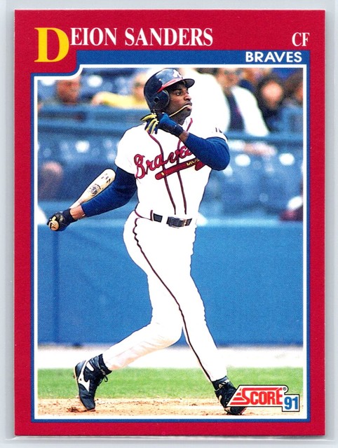 1991 Score Rookie & Traded Deion Sanders Atlanta Braves #34T