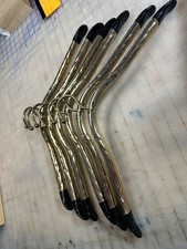 LEE ROWAN 24K GOLD PLATED TUBULAR CLOTHES HANGERS, VINTAGE, MCM, SET OF 6, S 1