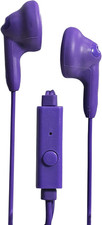 MHP4820M-PL Gummy Earbuds with Microphone in Purple  Pink  Comfort Stereo Earb
