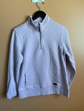 L.L. Bean Women's Pullover Quarter Zip Sweatshirt Size M Reg Light Pink