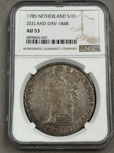 1785 Netherlands Zealand Silver Daalder DAV-1848 NGC AU53