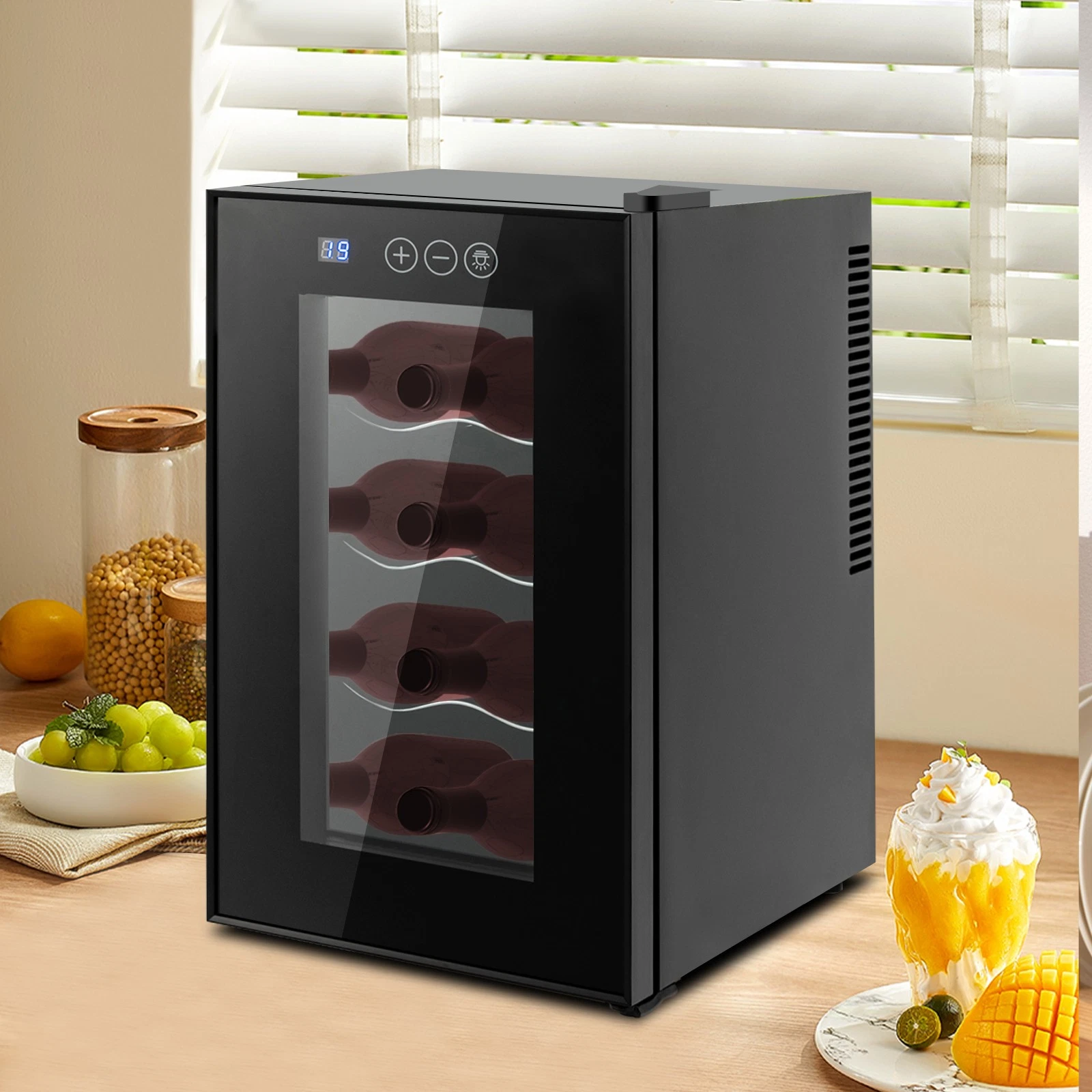 8 Bottle Wine Cellar Wine Cooler Beverage Wine Chiller 25.8*50.2*46.5cm SALE
Opens in a new window o