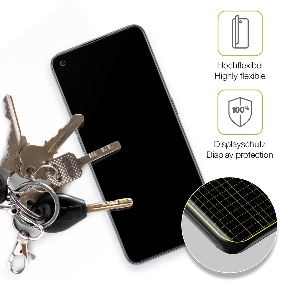 2x Full Cover matte Film for OnePlus Nord CE 2 5G Screen Protector Anti-Shock - Image 3 of 4