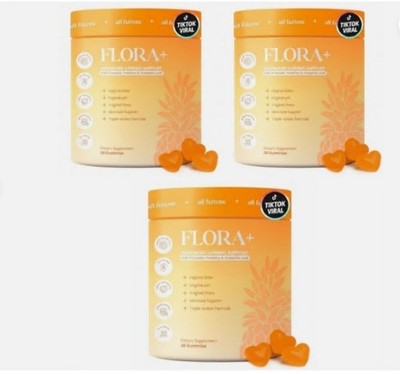 3x Flora Plus Gummies, Advanced Vaginal Support, Vaginal Health Gummies, Ph
