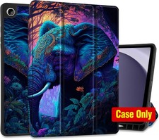 Trifold Stand Case for Samsung Galaxy Tab A11 Plus 2026, Soft TPU Back Shell, El