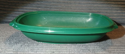 VTG Tupperware #1273-3 - 6 Cup Microwave Veggie Rice Steamer - Green