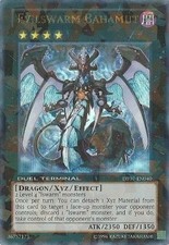 YuGiOh Evilswarm Bahamut DT07-EN040 Ultra Rare Englisch Light Played unl.
