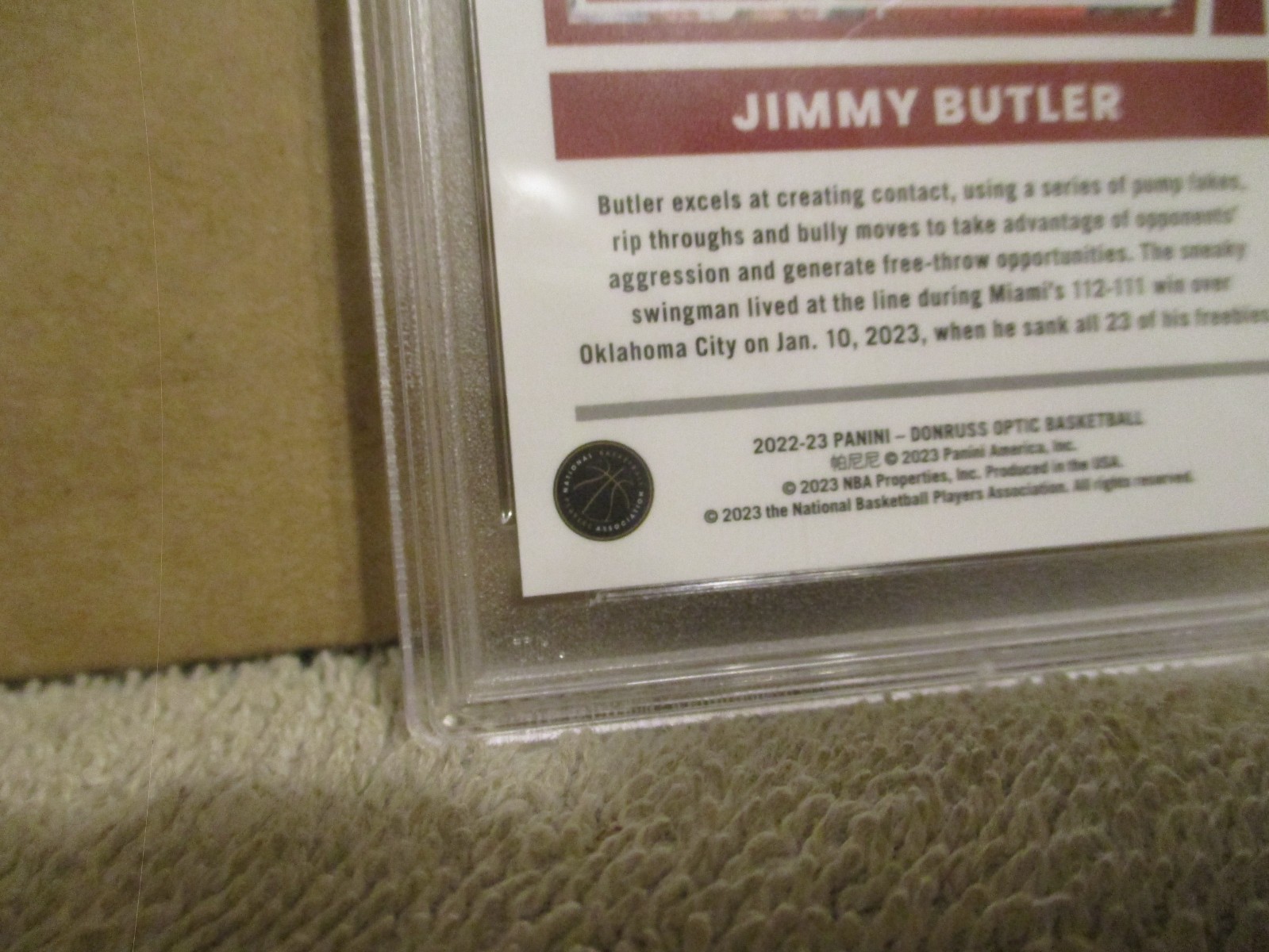 2022-23 OPTIC JIMMY BUTLER #24 ELITE DOMINATORS GOLD PRIZM 8/10 PSA 10 GEM MINT! view 17