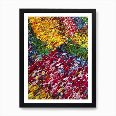 Regenbogenstriche, Abstrakt, Wandbild Gerahmt Wandbild Poster Leinwanddruck Bild
