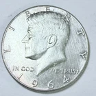 1964 KENNEDY HALF DOLLAR COINS  90% SILVER CIRCULATED COIN #5996