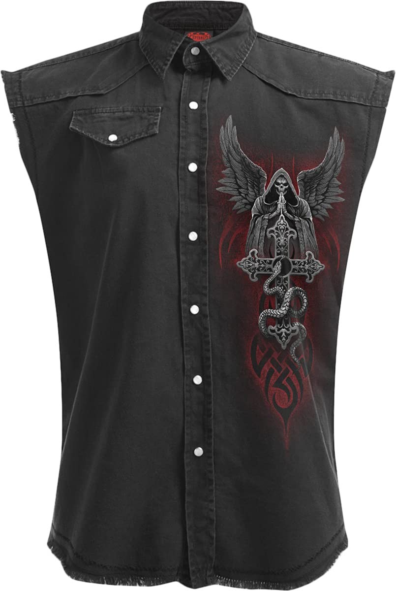 Спираль - The Dead - Безрукавка Stone Washed Worker Black 3XL Черный