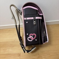 Fit-chan Brown synthetic leather school bag randoseru brown x pink From Japan
