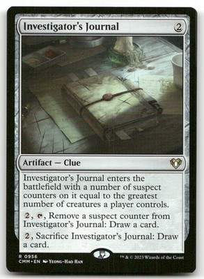 Investigator's Journal #956 (LP) Commander Masters CMM Magic MTG