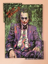Quadro Joker Dipinto A Mano Su Tela 100x70cm