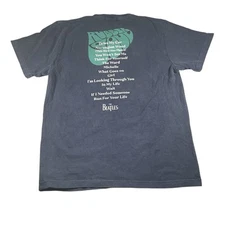 Good Rock Speed The Beatles T Shirt Size F Fits L Rubber Soul Album Graphic Blue