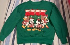 Disney Character Christmas Light Up Sweatshirt XS Extra Small Batteries Included