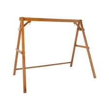 VINGLI Heavy Duty 660 LBS Wooden Swing Frame with Extra Bottom Connection Boa...