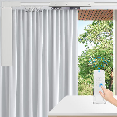 4.2m Motorized Curtain Track Rail Wifi Remote Control Hook Wall Mount 13.8ft