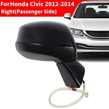 Side Mirror For 2012-2014 Honda Civic Right Passenger Side Power Non-heated 3pin Side Mirror For 2012-2014 Honda Civic Right Passenger Side Power Non-heated 3pin