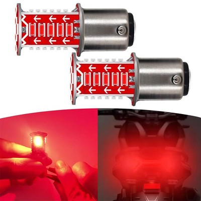 2Pcs 1157 LED Strobe Brake Lights BAY15D 30SMD Car Motorcycle Turn Signal Lamps