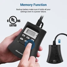 DEWENWILS Dusk to dawn Outdoor Digital Timer Outlet Plug in Switch for Lights