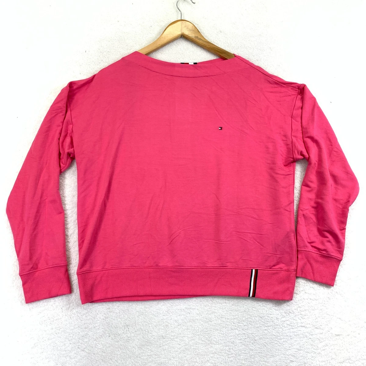 Tommy hilfiger pink sweatshirt womens top