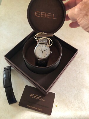 Ebel CLASSIC 100 Pristine STEEL 3 in 1 Bracelet/ Straps x 2  Watch