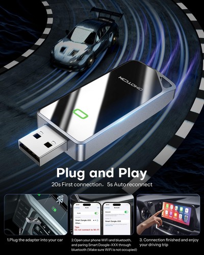 Wireless CarPlay Adapter Mini Edition, Converts Factory Wired to Wireless Car... - Picture 8 of 9