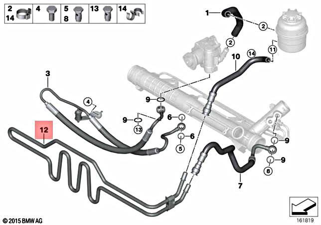 BMW 3 E90 Power Steering Loop 17217795456 7795456 OEM for sale  