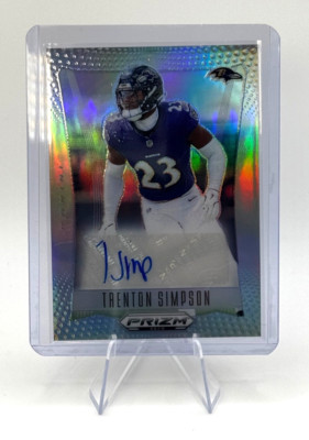 2024 Panini Prizm TRENTON SIMPSON Deca Rookie Auto Silver Prizm Ravens