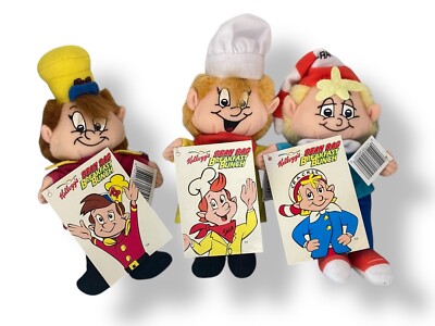 1997 Snap Crackle Pop Kellogg's Rice Krispies Breakfast Bunch Bean Bag 6 ''