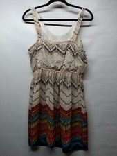 Three Pink Hearts Size Large short dress Abstract Pattern Multicolor 033
