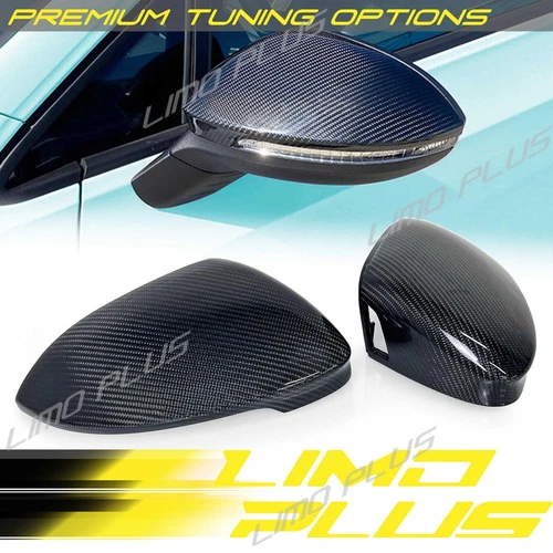 Real Carbon Fiber Side Mirror Covers Fit VW Golf 8 GTI GTE GTD R 2020-2024+